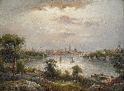 Ernfried Wahlqvist Stockholm from Stora Essingen oil painting on canvas